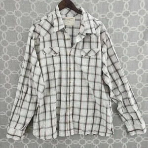 Wrangler Men's 3XL Plaid Button Down Long sleeve Shirt